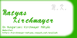 matyas kirchmayer business card